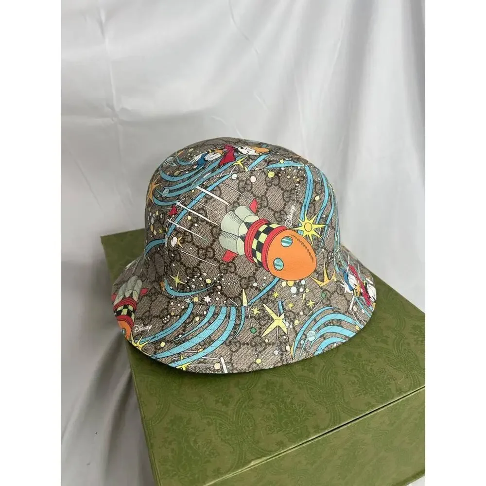 GUCCI X DISNEY Beige Medium Donald Duck Supreme Canvas Hat Medium 317839